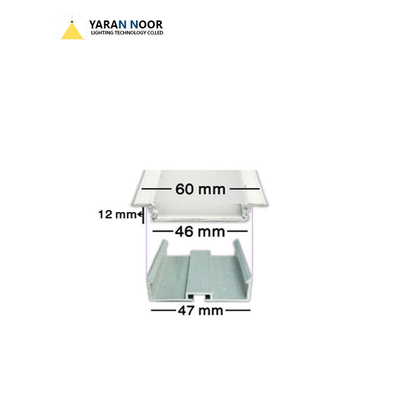 پروفیل لاین نوری توکار کنافی کلیپسی کد76 سه لاین