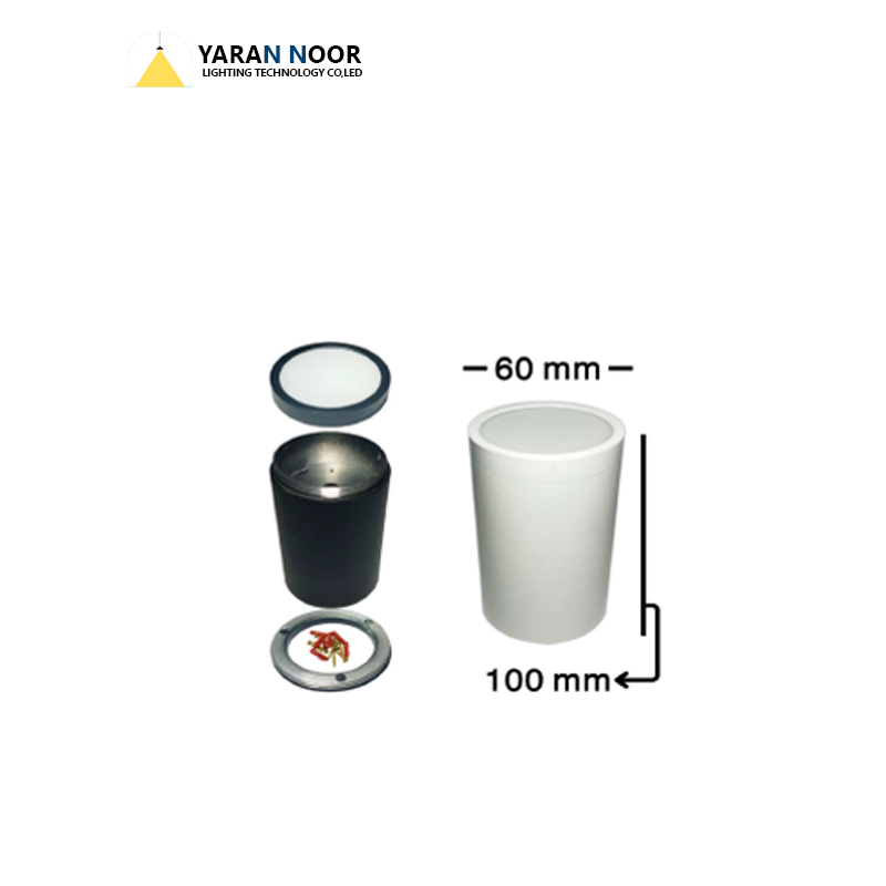 قاب سیلندری چراغ آلومینیومی 6*10