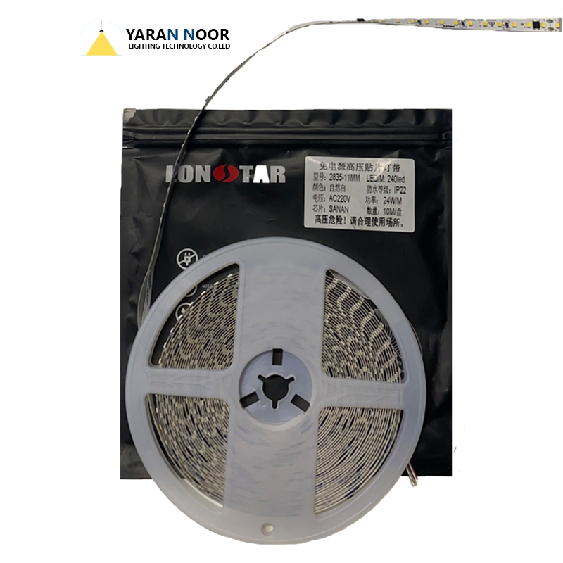 ریسه نواری تراکم 120 ولتاژ ٢٢٠ ولت بدون نیاز به ترانس تک ردیفه برند لان استار