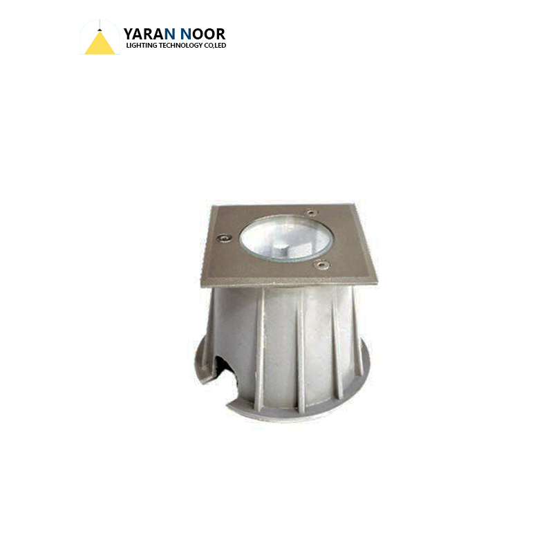 چراغ دفنی مریخ مربع استیل هالوژن خور