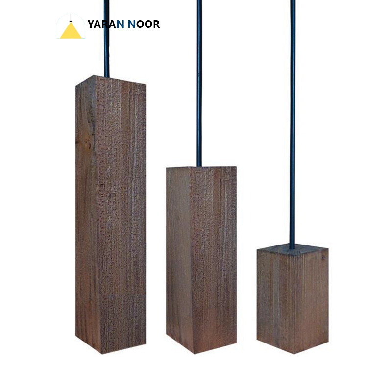 چراغ آویز روبیک چوبی 6در6