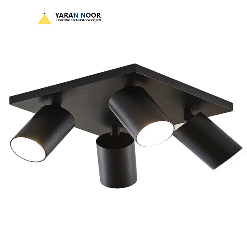 لوستر (چراغ) سقفی مربعی 4شعله تسلا