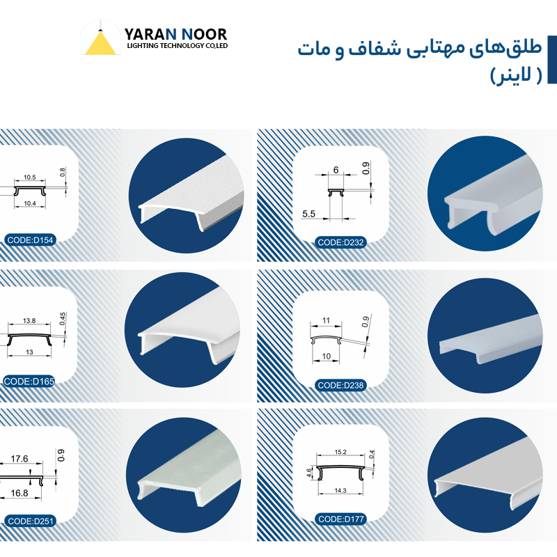 دیفیوز لاین نوری توکار کد51