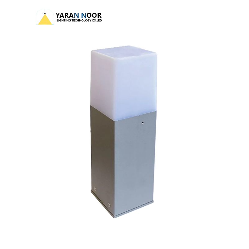 چراغ پارکی مربع ارتفاع 30cm (لامپ خور) کد 1312 ونشه