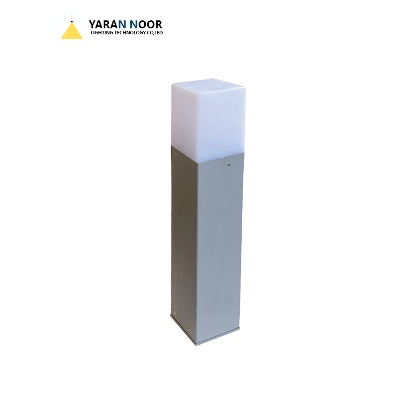 چراغ پارکی مربع ارتفاع 50cm (لامپ خور) کد 1313 ونشه