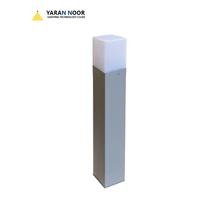 چراغ پارکی مربع ارتفاع 80cm (لامپ خور) کد 1314 ونشه