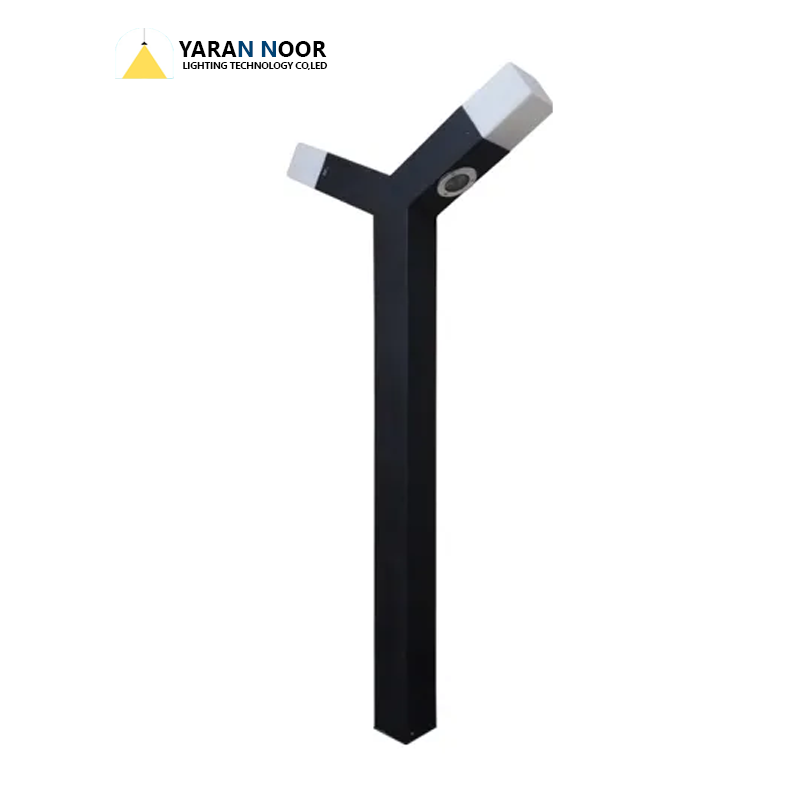 چراغ پارکی مربع دو شعله (6 وات2 جای لامپ) کد 249 NENOL